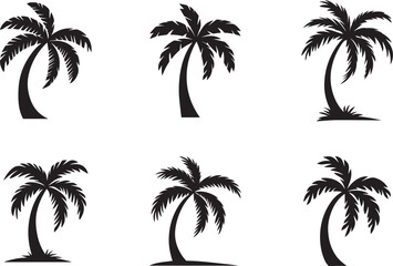 Naklejka premium Palm Tree Vector Illustration for Tropical Nature and Beach Design