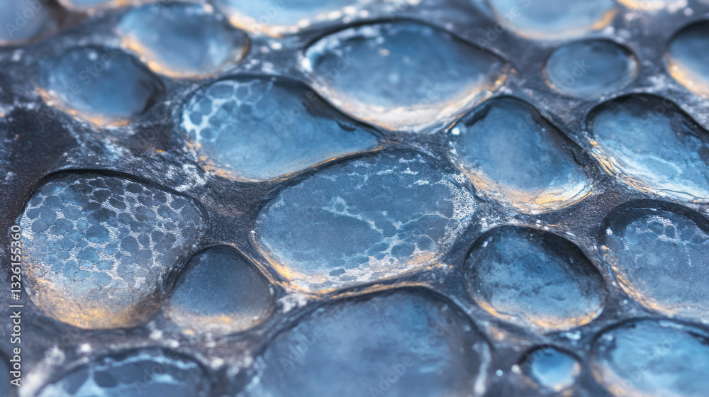 Poster intricate macro shot of seed surface texture in close-up detail for design