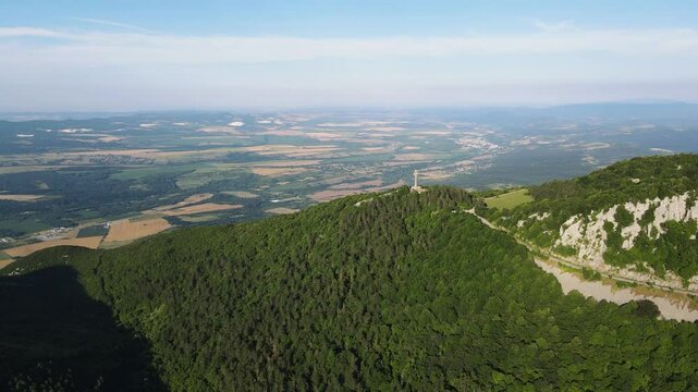 Amazing Aerial view of Balkan Mountains near Okolchitsa peak, Bulgaria