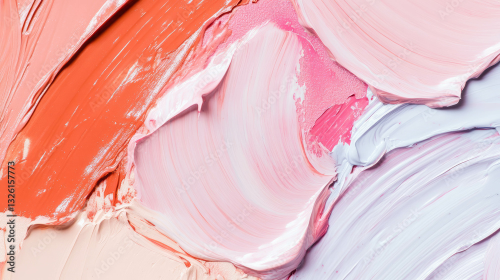 Poster abstract art texture with vibrant colors and chaotic brushstrokes for creative projects