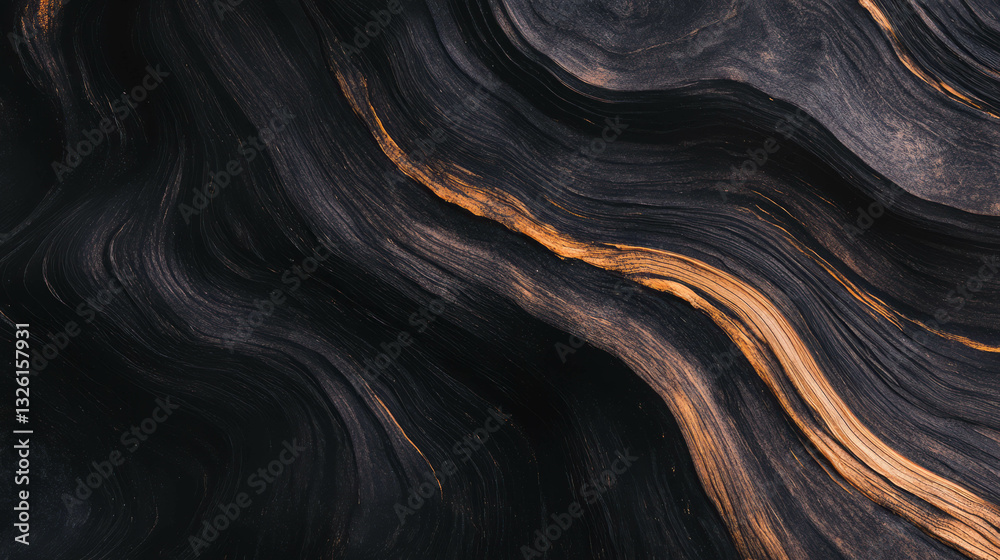 Poster abstract texture of african blackwood with chaotic patterns for design and art projects