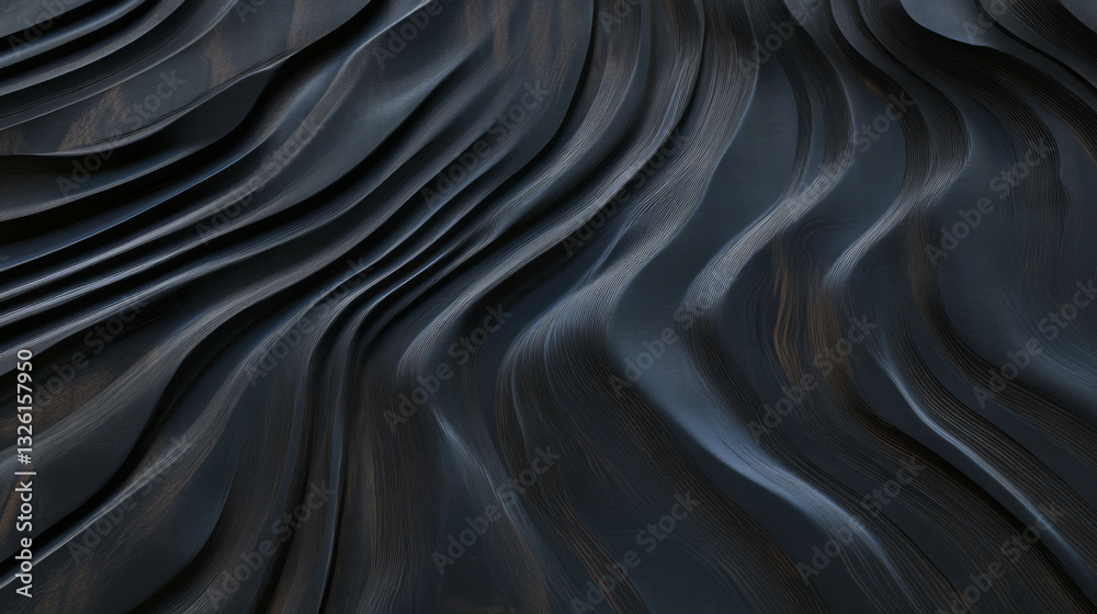 Poster african blackwood textured waves creating density and chaos patterns