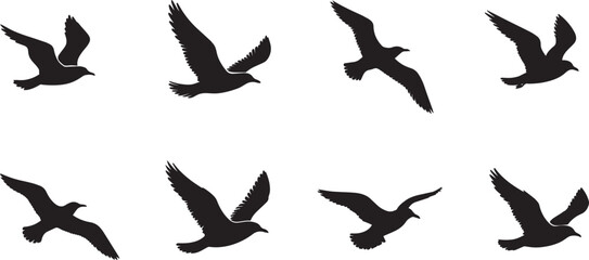 Flying Birds Vector Illustration for Wildlife and Nature Design