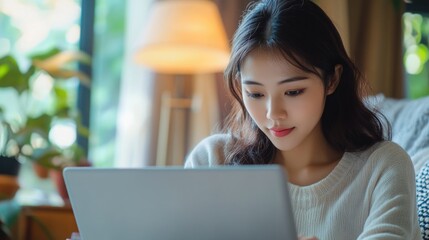 A person sitting on a couch with a laptop, possibly working or browsing