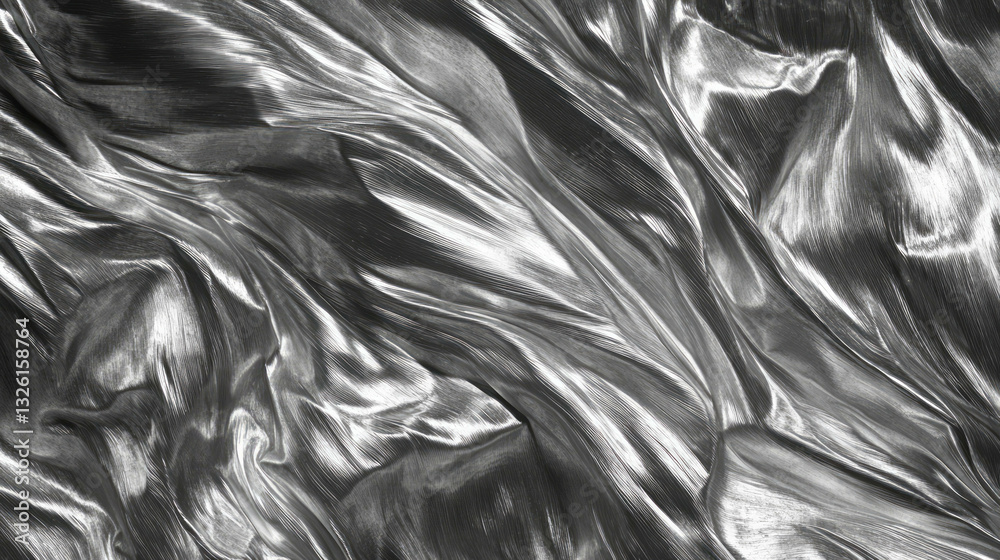 Aufkleber abstract beryllium texture with metallic waves and chaos pattern