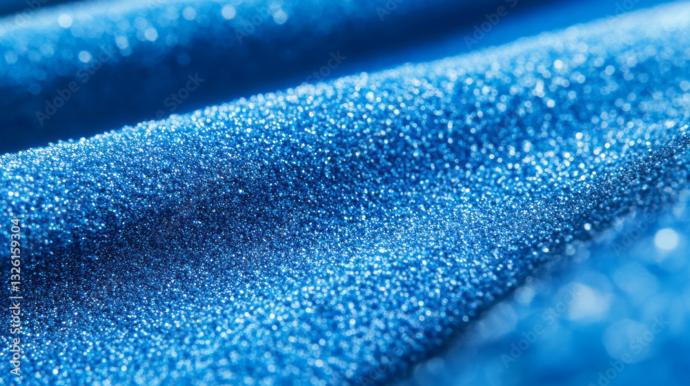 Poster Abstract texture of blue sandpaper and grit with chaotic patterns for background design