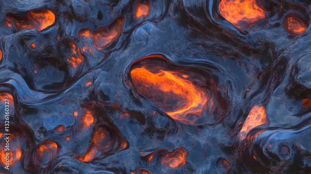 Aufkleber Fiery texture of burning flames and chaotic patterns for dynamic design