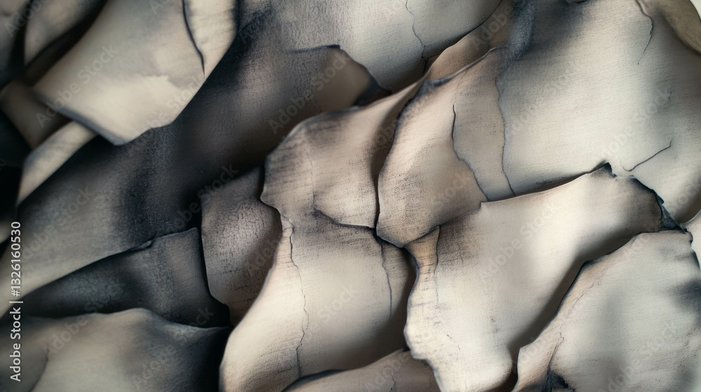 Aufkleber Abstract texture with burnt paper effect and fading patterns for artistic design