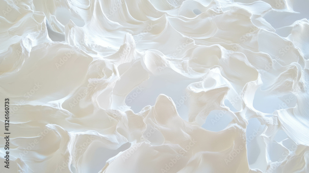 Aufkleber abstract calcium texture with whiteness and chaos in soft waves