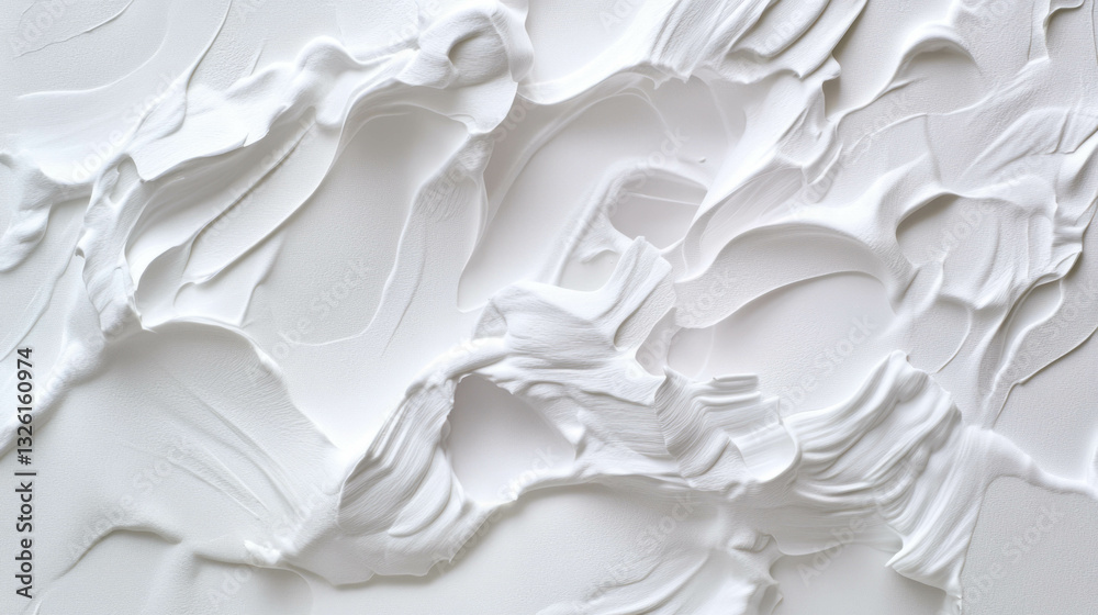 Poster abstract textured card surface with white paint swirls for creative design