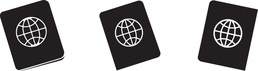 Passport Icon with Globe Design for Travel