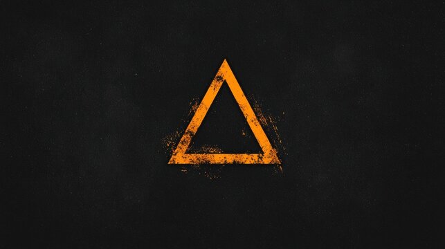 A black background with a yellow triangle in the center.