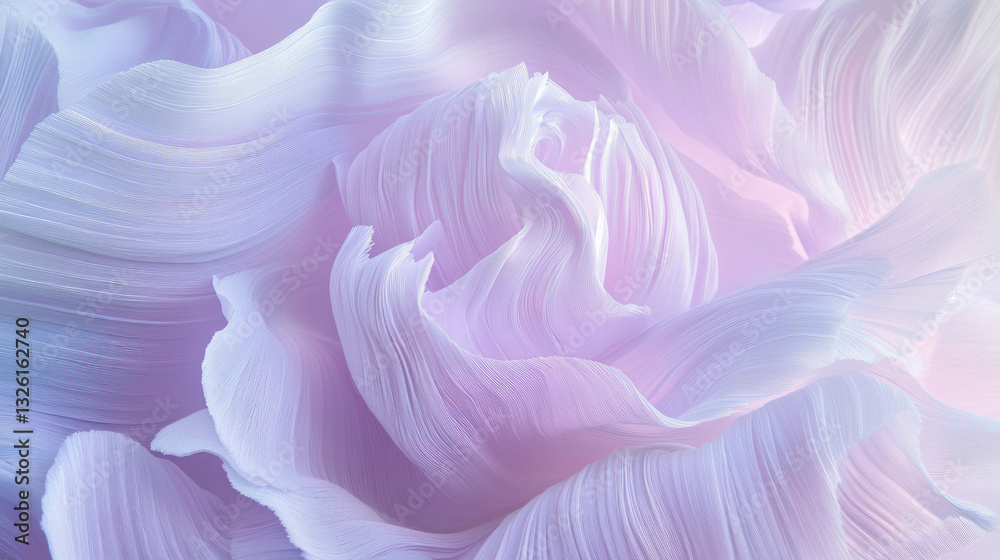 Poster abstract crepe paper texture in serene pastel waves for creative design