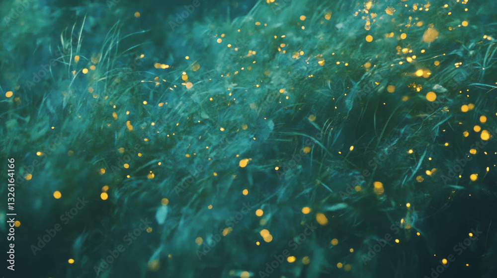 Aufkleber ethereal dreamscape with firefly glow and chaotic texture for creative design