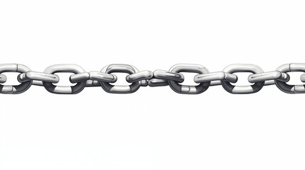 Obraz premium Metal Chain Links Seamless Pattern Industrial Steel Grey