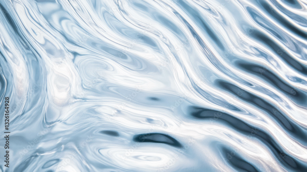Poster Abstract chaos in galvanized steel texture with fluid pattern design for artistic backgrounds
