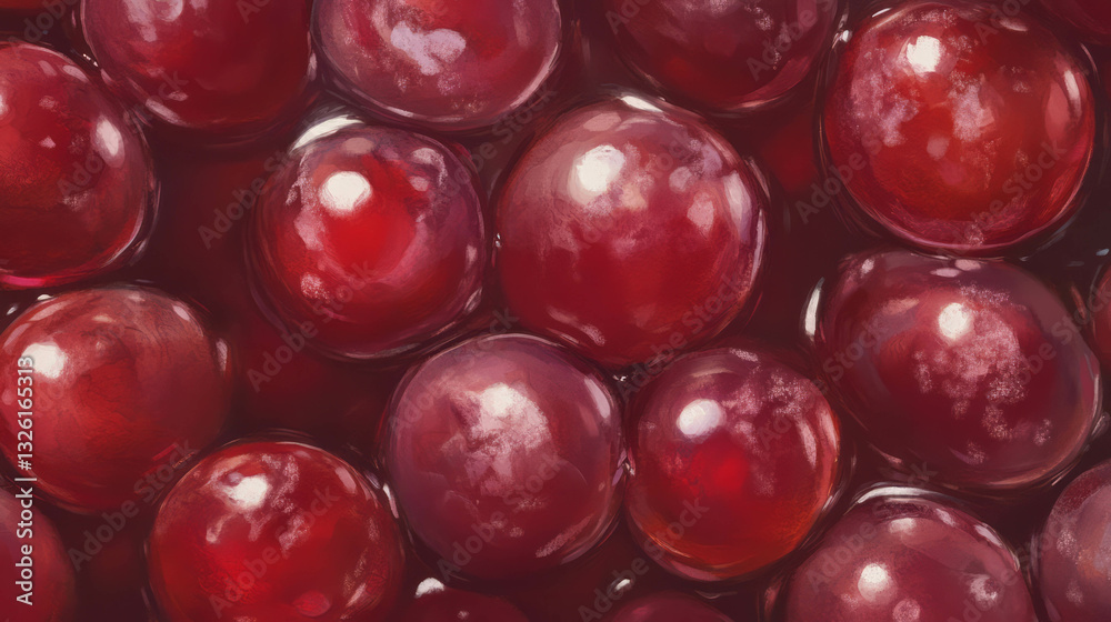 Poster Vibrant grape jam texture with random red and purple hues for design projects