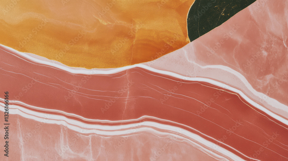 Poster Abstract jasper texture with dynamic patterns in earth tones