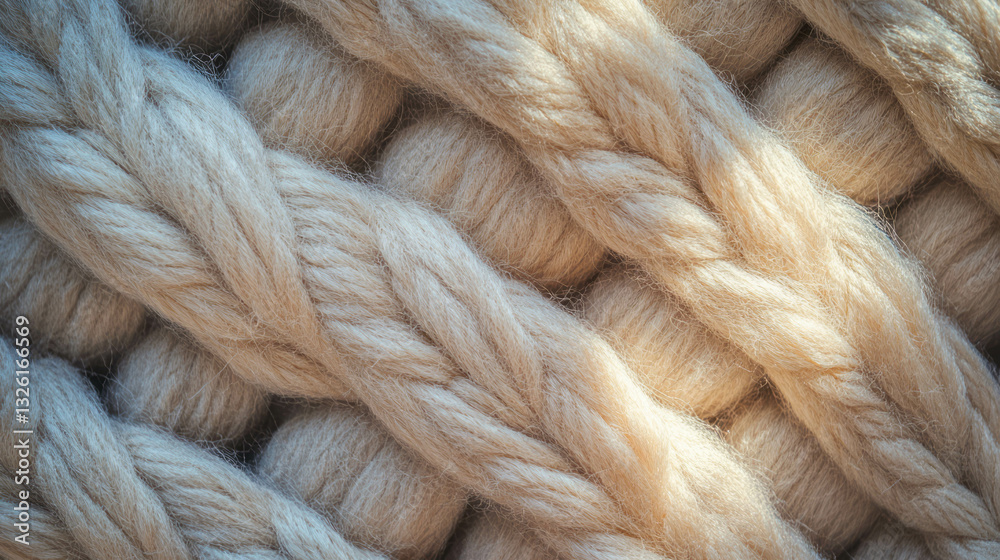 Poster cozy knit wool texture with intricate patterns for winter design ideas