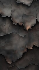 Close-up of a cracked surface revealing unique textures and patterns in natural elements