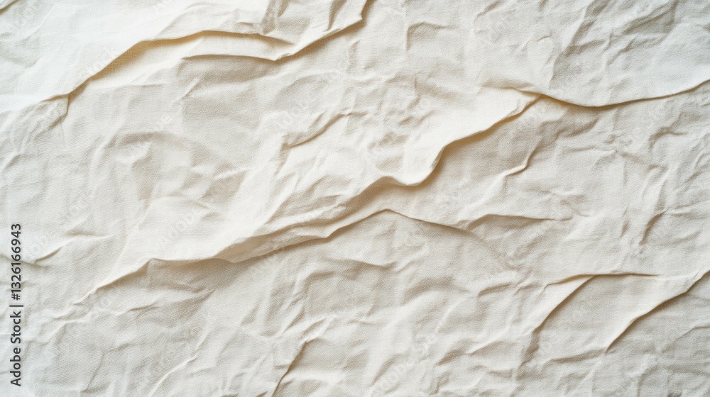 Poster linen paper texture with chaotic crumple effect for creative design