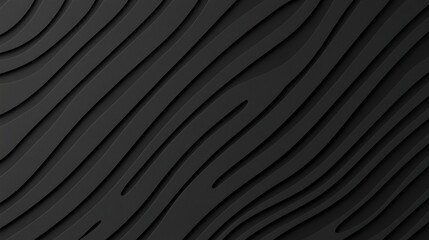 A black and white abstract design with a wave-like pattern.