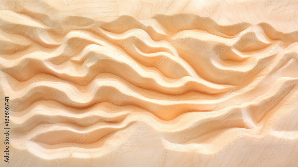 Poster Textured mammoth ivory effect with chaotic grain patterns for artistic design