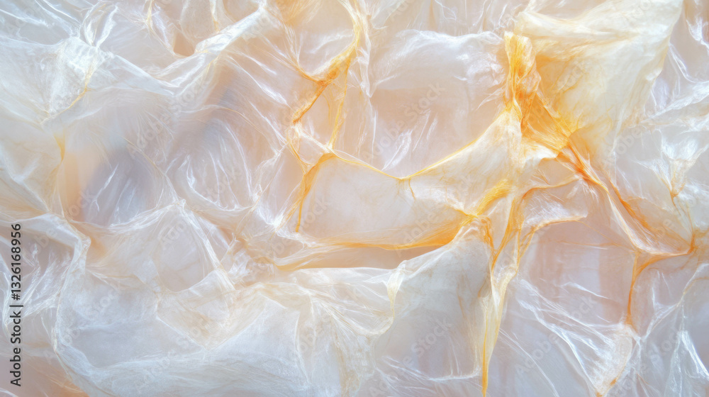 Poster abstract texture of translucent parchment paper with light and shadow play