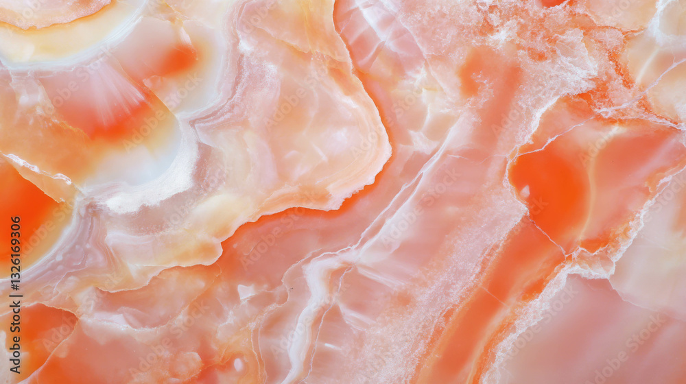 Aufkleber Abstract texture of petrified bone and chaotic patterns in vibrant hues