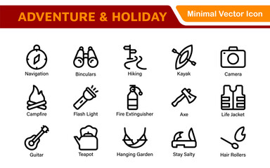 Epic Adventure Icons Collection. Explore the Wild with Stunning Graphics