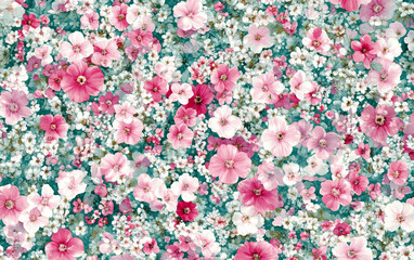  Vintage floral texture art background