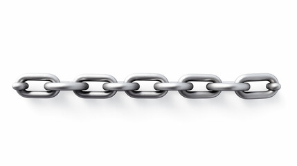 Obraz premium Metal Chain Links Closeup Industrial Steel Connection