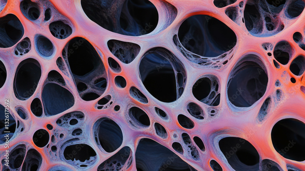Aufkleber abstract redwood lace burl texture with organic voids and patterns