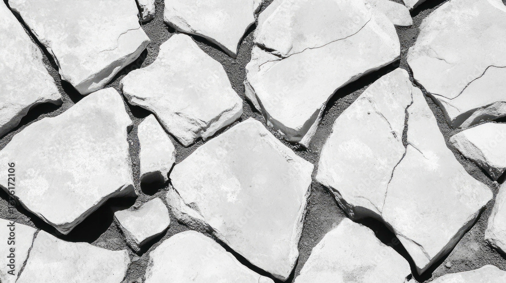 Aufkleber Abstract textured concrete pattern with chaotic cracks for design background