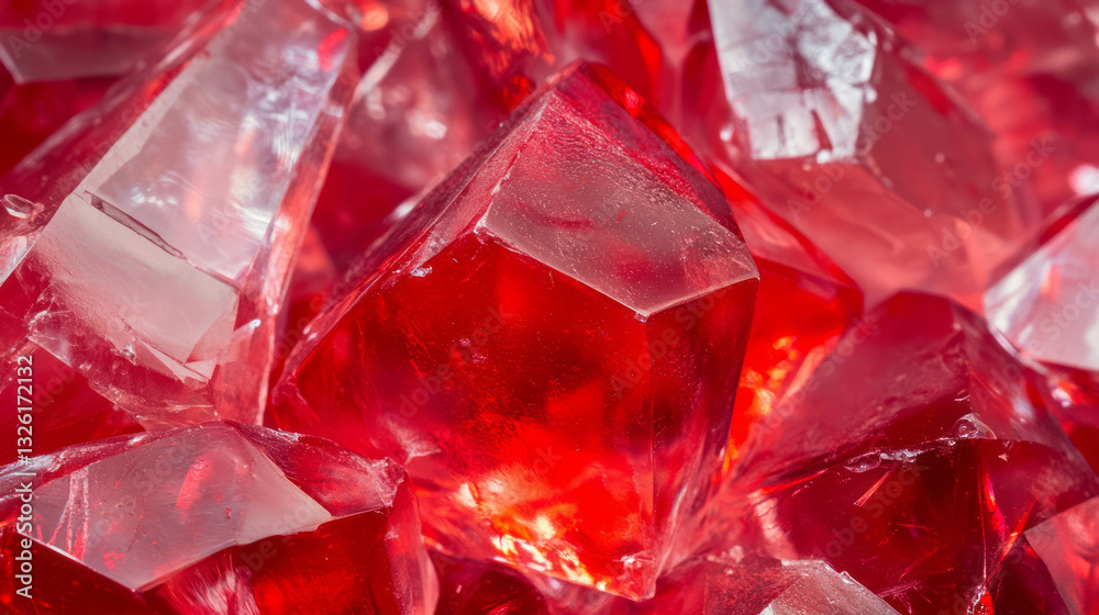 Poster vibrant ruby texture with red chaotic arrangement for design inspiration