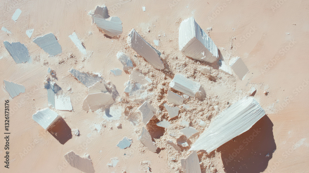 Poster sandpaper texture and debris chaos for creative backgrounds and design projects