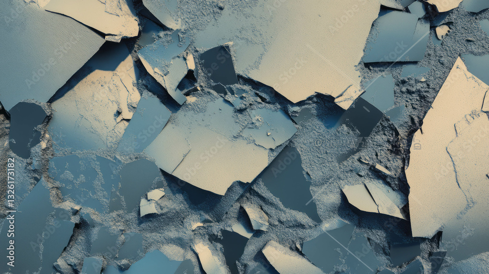 Poster Sandpaper texture with debris and chaotic fragments for design and background use