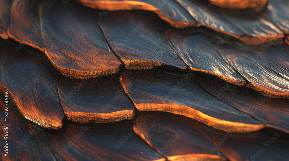 Poster intricate texture of snakewood with chaotic grain patterns