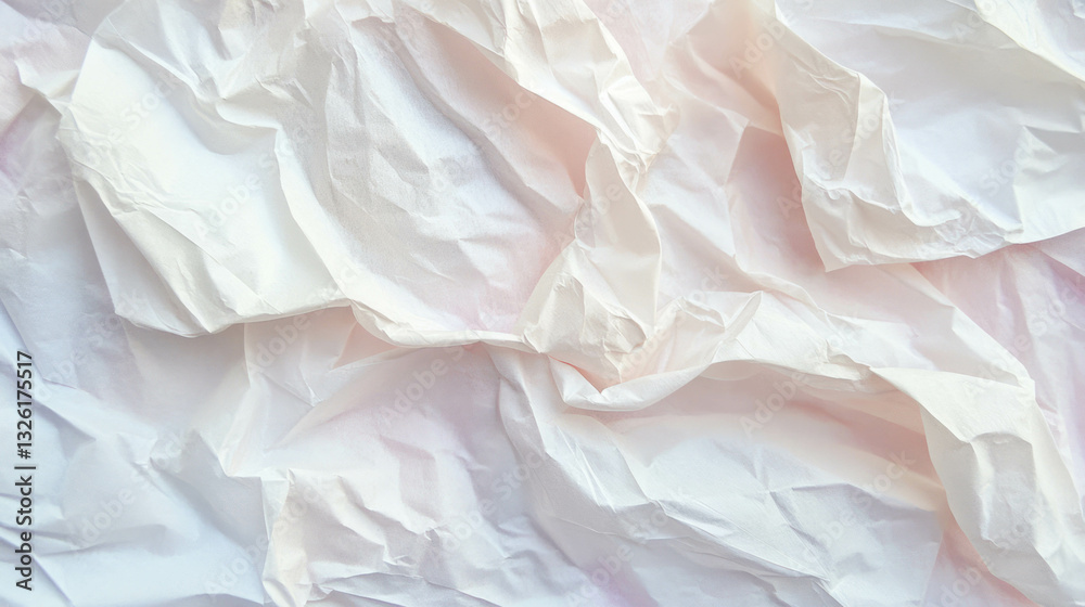 Poster Textured chaos of crumpled tissue paper for creative design and background concepts