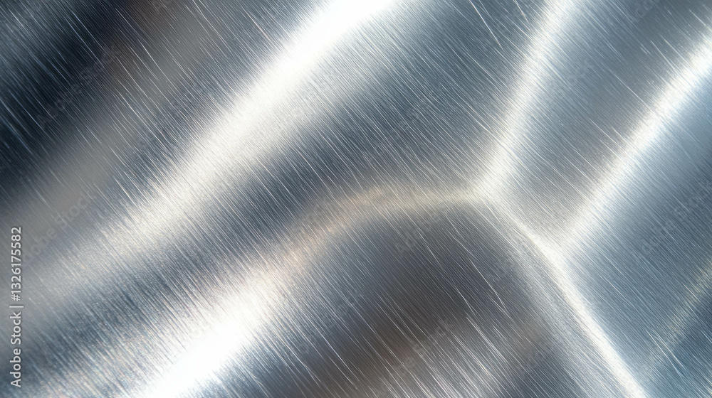 Poster Titanium texture with light and chaotic patterns for design and artistic backgrounds