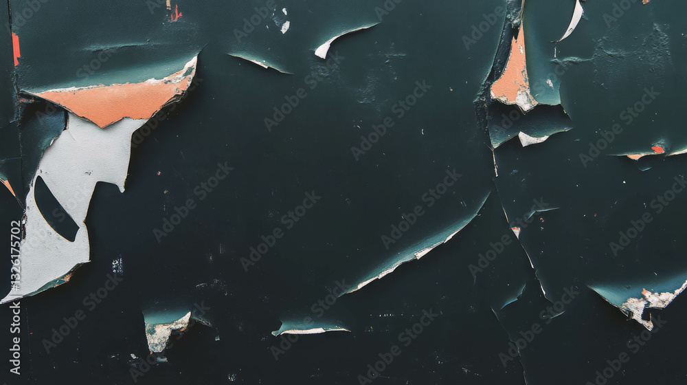 Poster Abstract texture of torn edges and corners in chaotic pattern for creative design