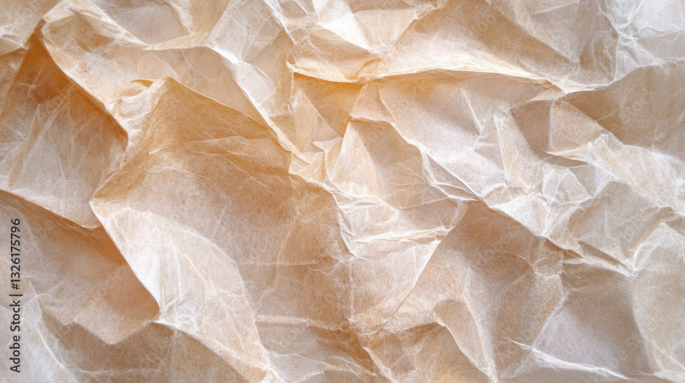 Poster Abstract texture of tracing paper with chaotic transparency for creative design