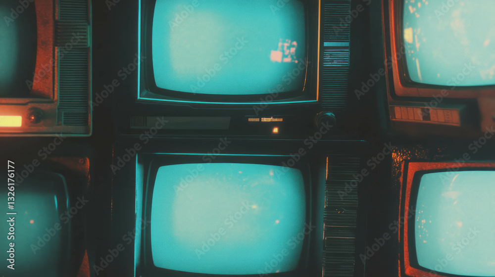 Poster Retro vhs static and grain texture for vintage design projects