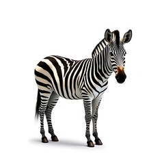 Obraz premium zebra isolated on white background