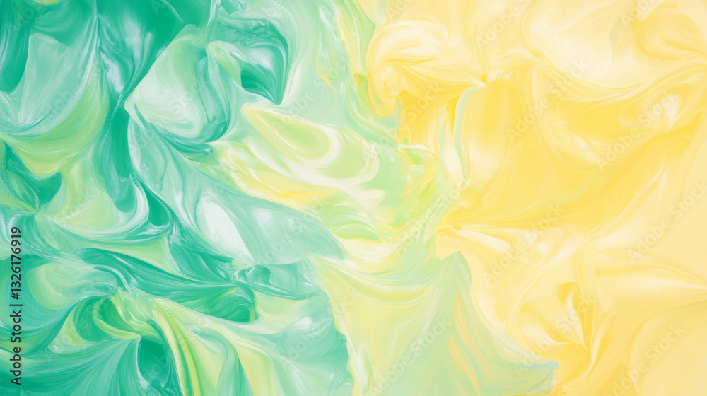 Poster Vibrant yellow and green gradient texture for abstract design and artistic backgrounds