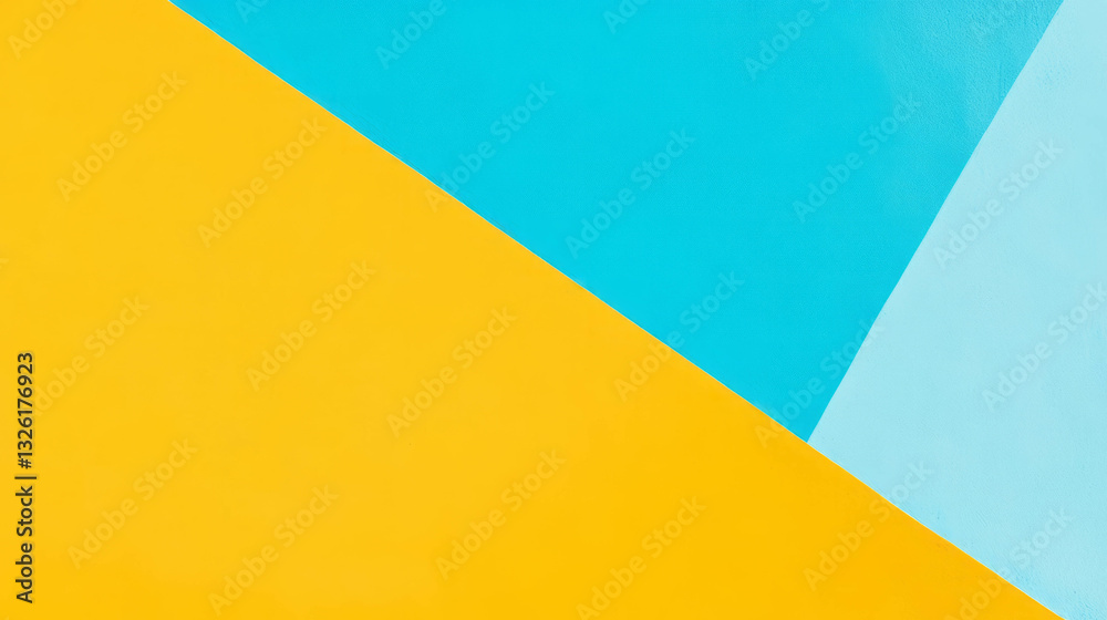 Poster vibrant yellow and blue gradient texture for minimalist design projects