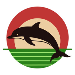 dolphin isolated on white background