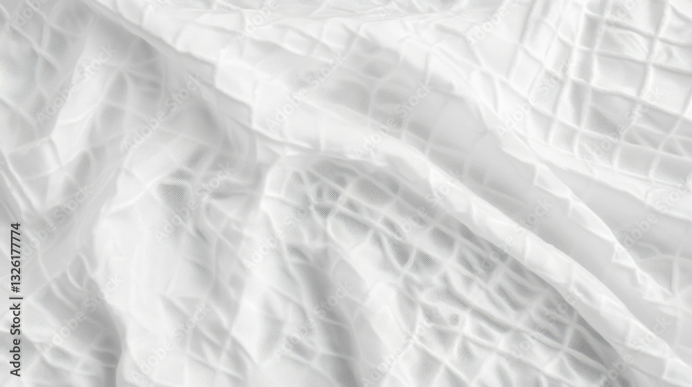 Poster Abstract white waffle texture with diamond shaped patterns for background and design