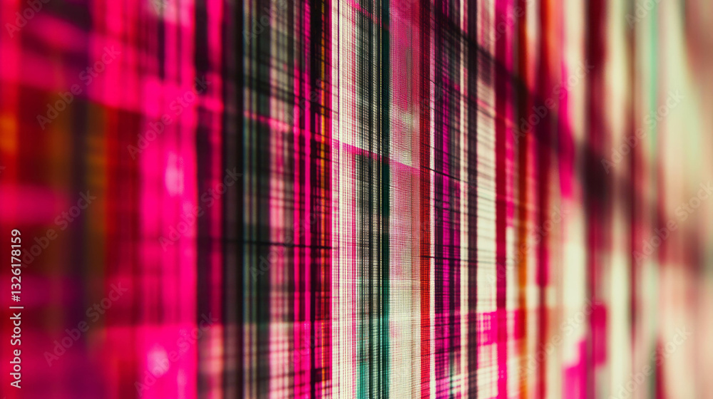 Poster Y2k retro glitch texture with scanlines and static patterns for digital art