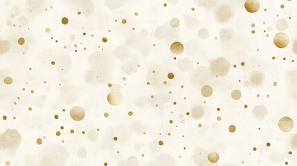 Scattered dots in metallic champagne and soft ivory plain background